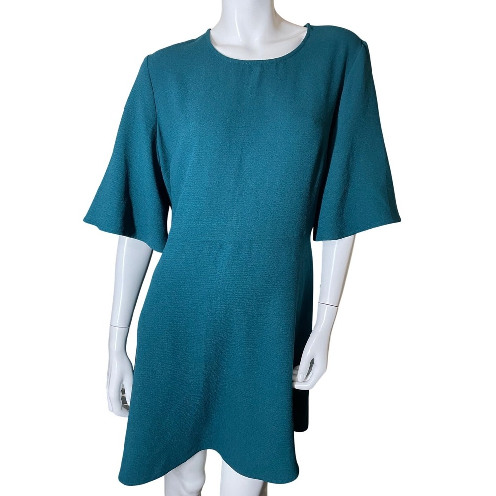 Mossimo Teal Bell Sleeve MidiDress L Polyester Blend New with Tags Summer Class